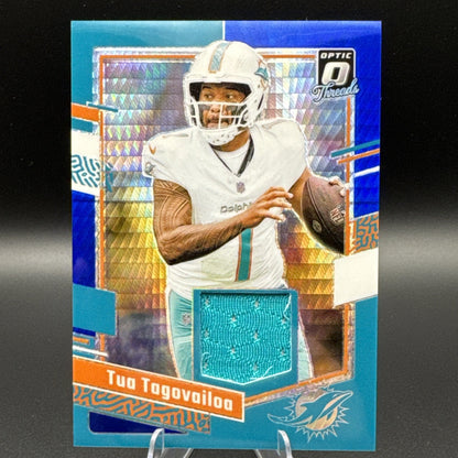 2023 Tua Tagovailoa Panini Donruss Optic Hyper Prizm Threads MEM #DT-TT