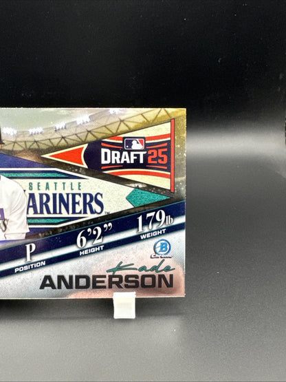 2025 BOWMAN DRAFT CHROME #BDN-3 KADE ANDERSON DRAFT NIGHT INSERT MARINERS
