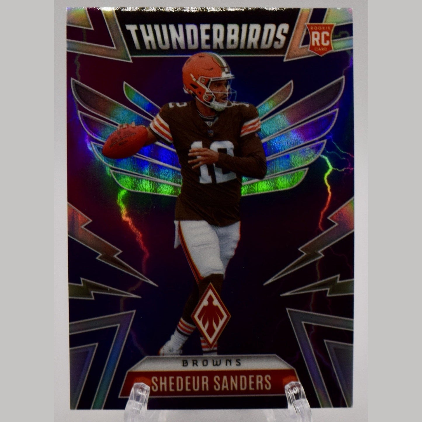 Shedeur Sanders Rookie 2025 Panini Phoenix Thunderbirds Refractor RC #13