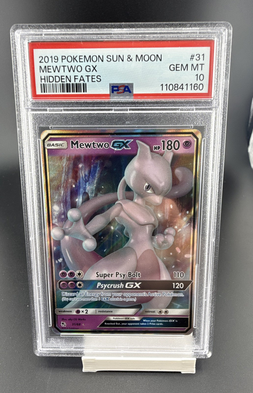 Mewtwo GX 31/68 Hidden Fates Holo