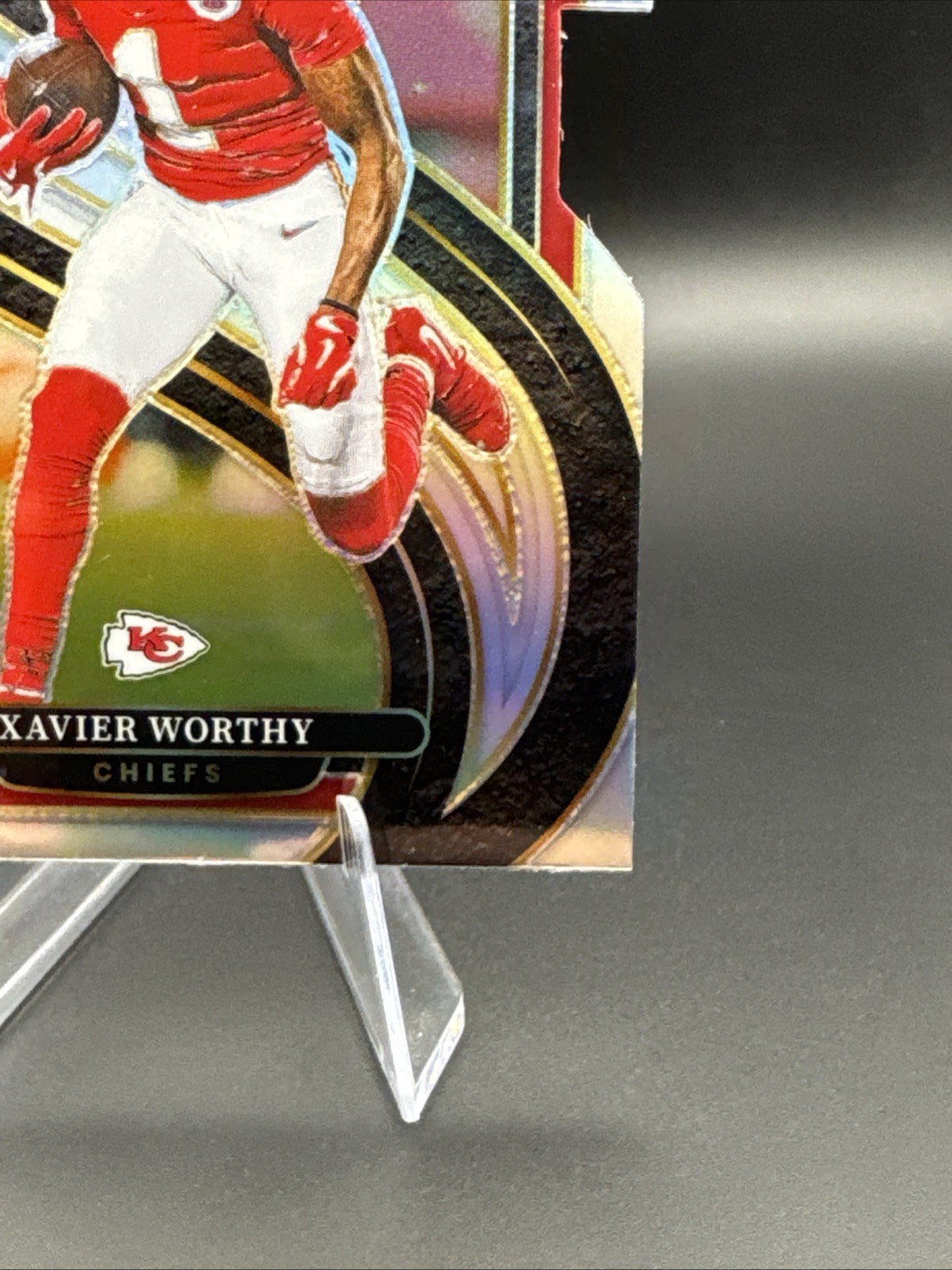 2024 Panini Select 119 Xavier Worthy Silver Prizm Die-Cut (RC) Rookie Chiefs
