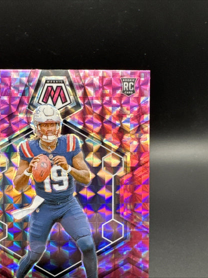 2024 Panini Mosaic - Joe Milton III RC Camo Pink Mosaic Prizm #397 Patriots