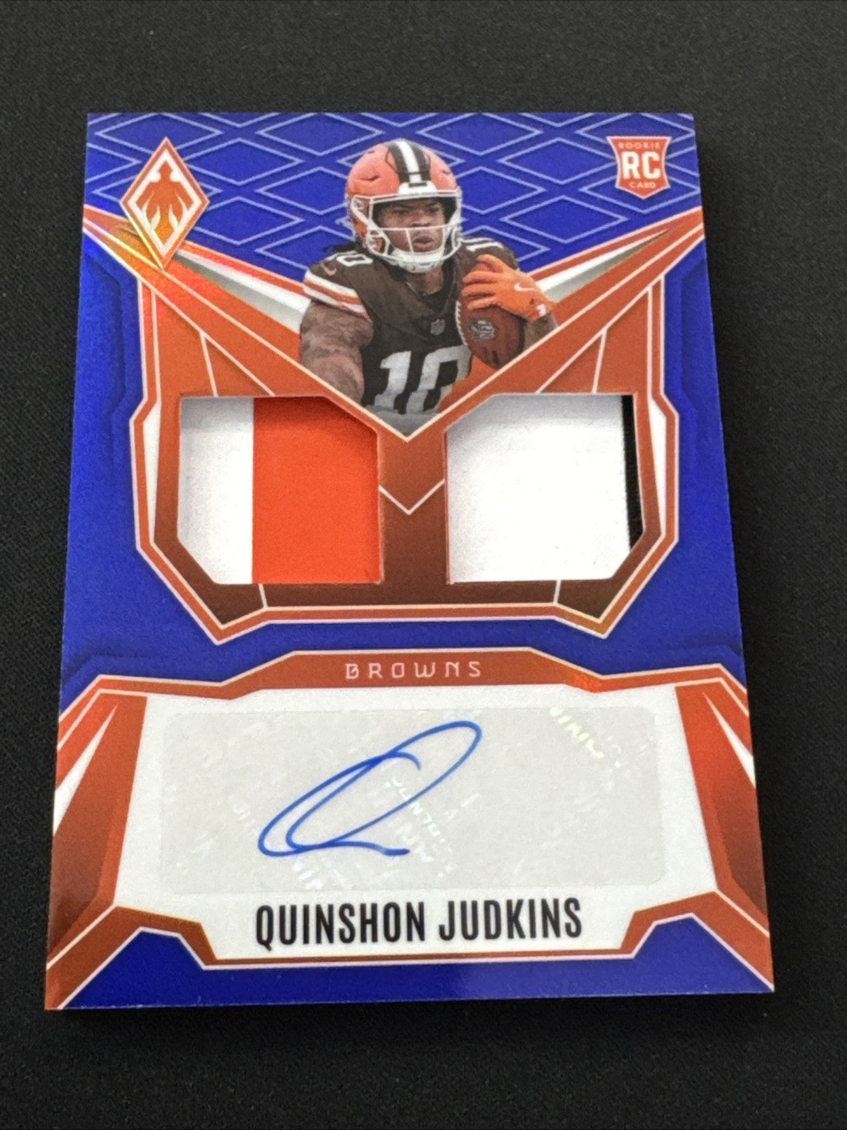 2025 Phoenix Quinshon Judkins Blue Rookie Patch Auto /49 Cleveland