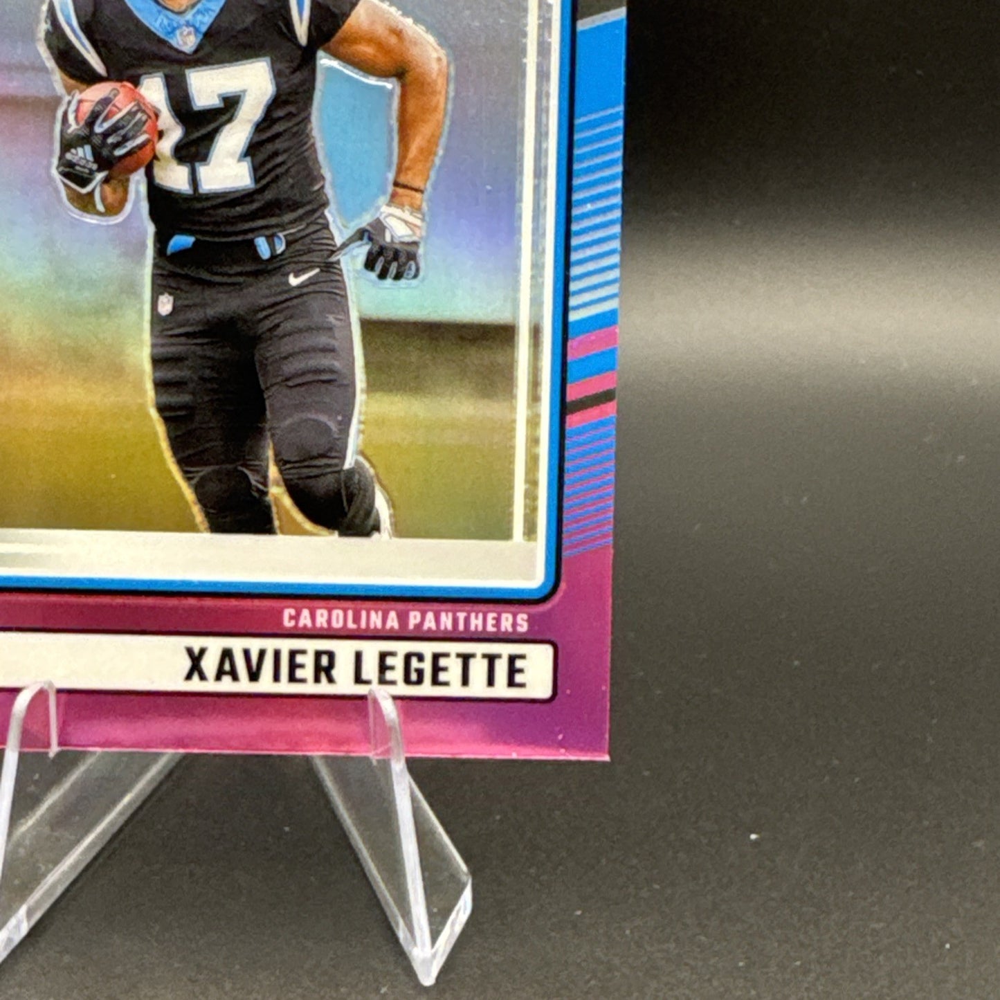 2024 Panini Donruss Rated Rookie Optic Preview Pink Prizm #323 Xavier Legette RC