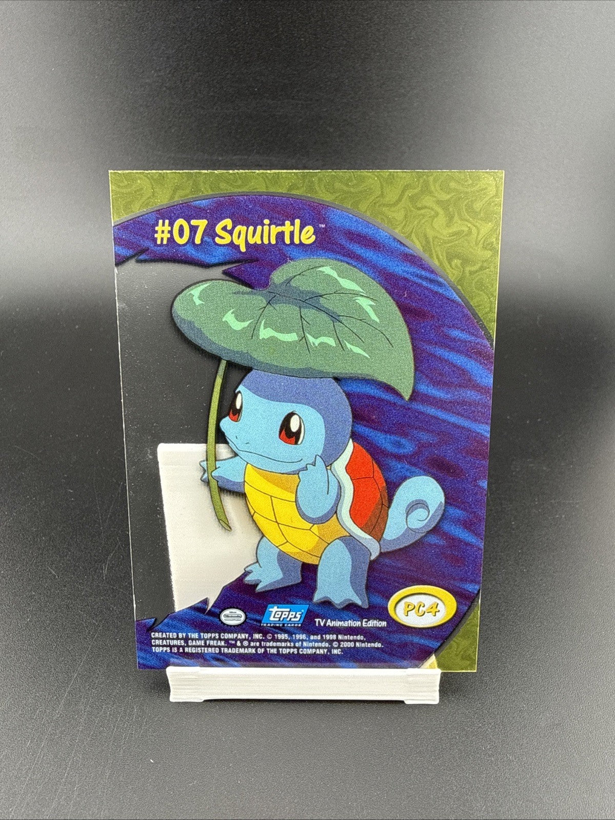 Topps 2000 Pokemon TV Animation Edition #07 Squirtle Clear Acetate Card #PC4