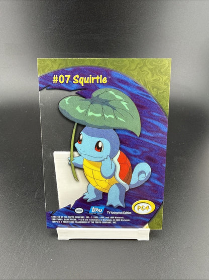 Topps 2000 Pokemon TV Animation Edition #07 Squirtle Clear Acetate Card #PC4