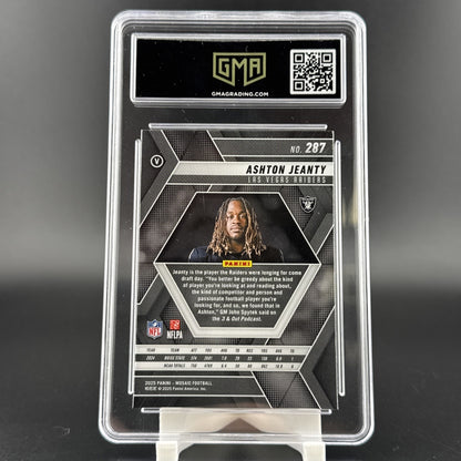 2025 Panini Mosaic Ashton Jeanty Variation RC Base #287 Las Vegas Raiders GMA 10
