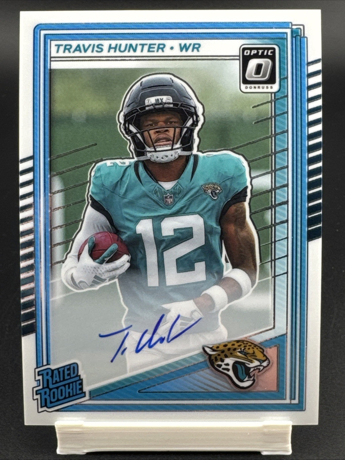 2025 Panini Donruss Optic Rated Rookie Travis Hunter #201 Autographs 109/350