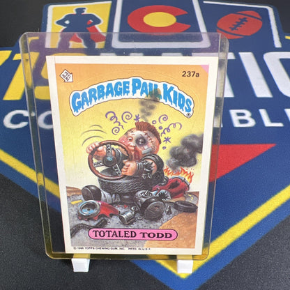 1986 Garbage pail kids Totaled Todd & Towin Owen excellent condition