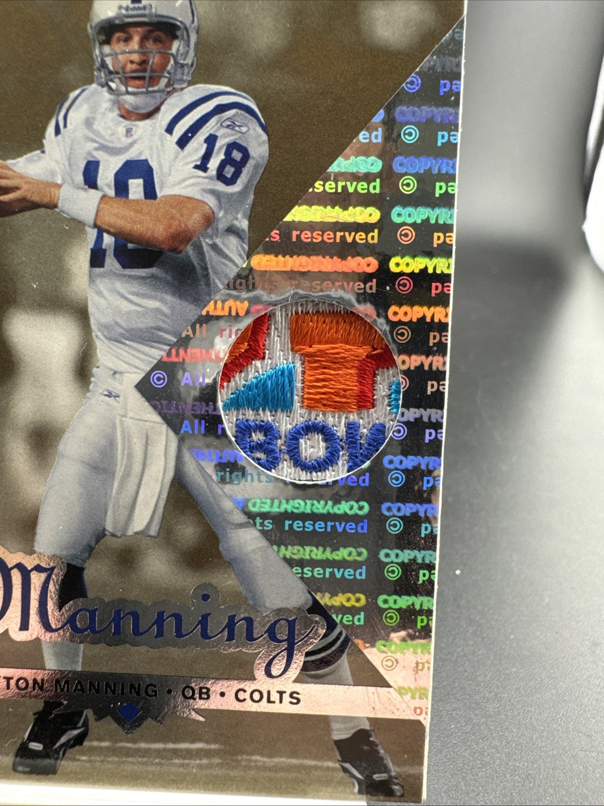 2006 Fleer Ultra Peyton Manning Pro Bowl Patch #82