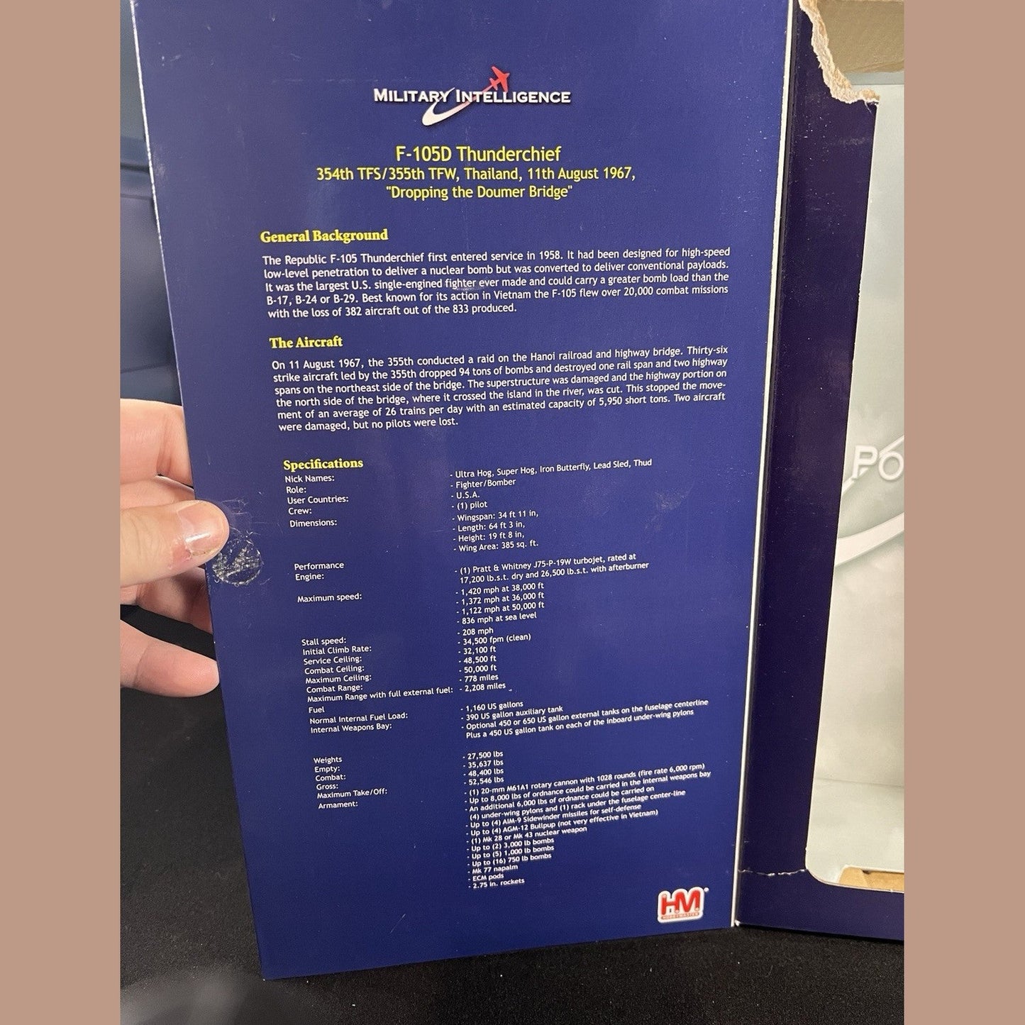 Hobby Master 1:72 USAF Republic F-105F Thunderchief Fighter-Bomber, HA2523