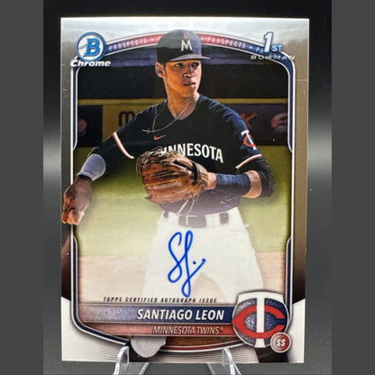 2025 Bowman Chrome Santiago Leon 1st Bowman Autograph #CPA-SL