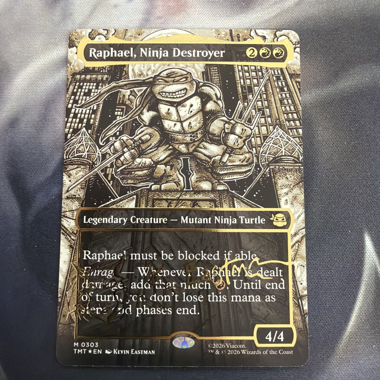 Raphael, Ninja Destroyer (Borderless) (Gold-Stamped Signature)