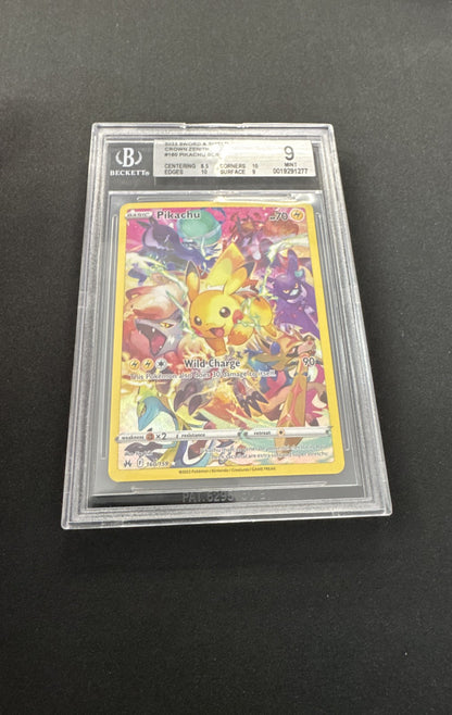 Pikachu (Secret) 160/159 SWSH: Crown Zenith Holo BGS 9