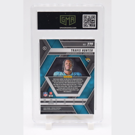2025 Mosaic Football #279 Travis Hunter RC Image Variation GMA 10