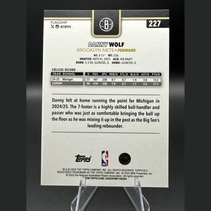 Danny Wolf 2025 Topps Basketball #227 RC