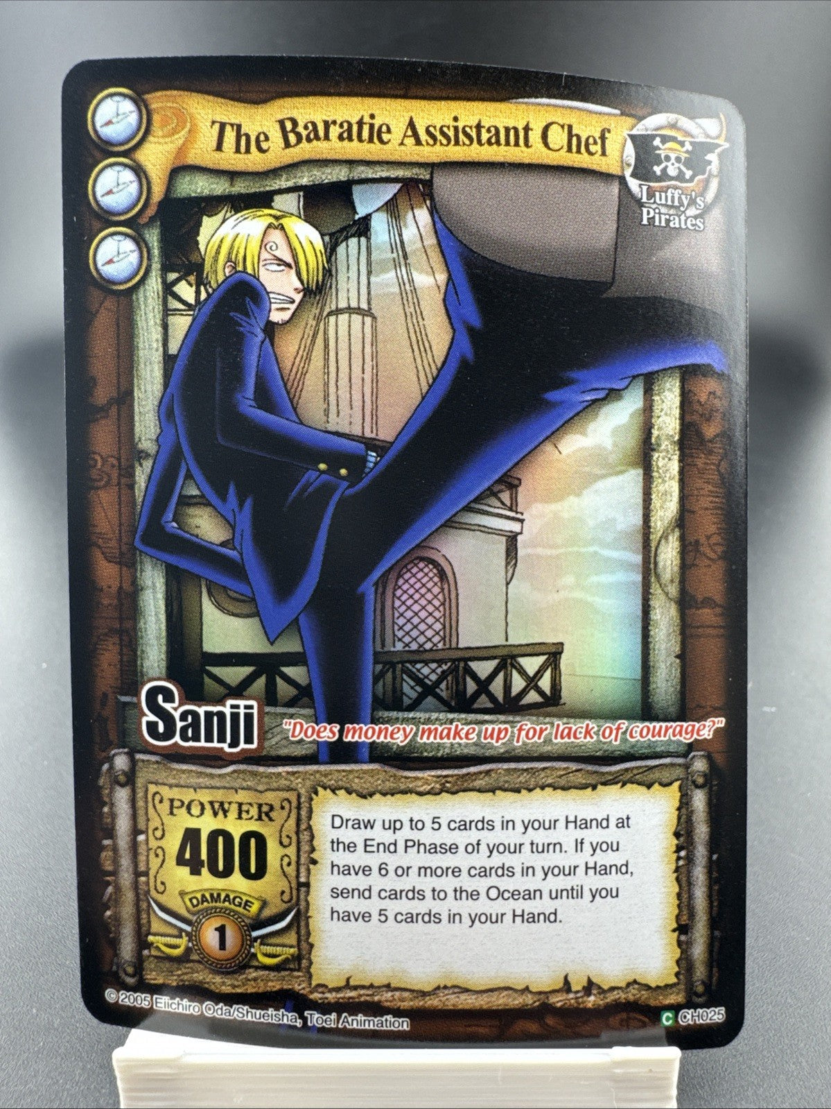 Bandai One Piece CCG Card Sanji The Baratie Assistant Chef Holo CH025 Vintage