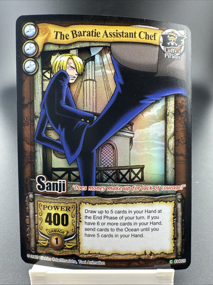 Bandai One Piece CCG Card Sanji The Baratie Assistant Chef Holo CH025 Vintage