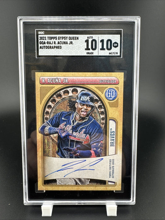 2021 Topps Gypsy Queen Ronald Acuna Autographed SGA GM 10 Auto 10