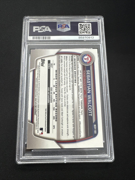 2023 Bowman Chrome - Prospects Sebastian Walcott #BCP-189 Mojo Refractor (RC)