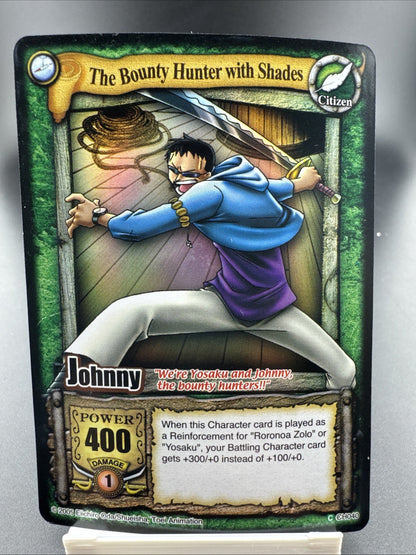 Bandai One Piece CCG Card Johnny The Bounty Hunter With Shades Holo Quest Begins