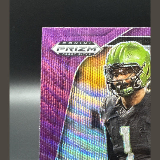 2025 Panini Prizm Draft Picks - Jordan Burch #95 Purple Wave Prizm (RC)