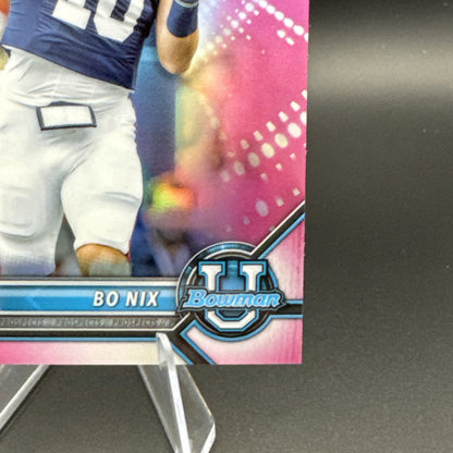2022 Bowman University - Bo Nix Pink Refractor #8 Auburn 1st Bowman