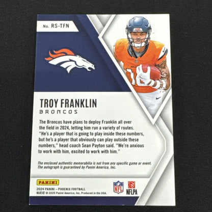 2024 Panini Phoenix - Rookie Sihouettes Troy Franklin /49 Denver Broncos