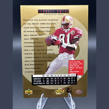 Terrell Owens 1996 Upper Deck SP Card #7 FOIL ROOKIE RC NICE! 49ers NINERS