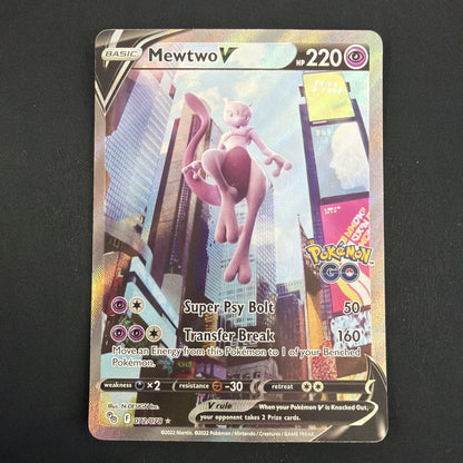 Mewtwo V (Alternate Full Art) 072/078 Pokémon GO Holo