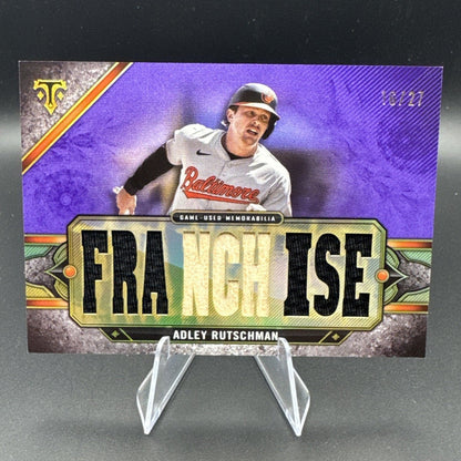 2024 Topps Triple Threads Relic Card Adley Rutschman /27 #TTR-MY1