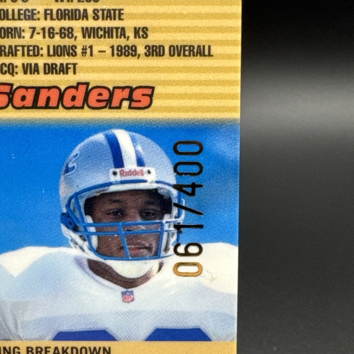 1999 Bowman Best #50  Barry Sanders Detroit Lions  61/400
