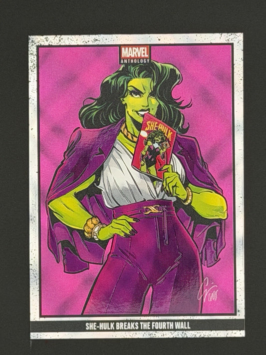 Panini Marvel Anthology - #35 She-Hulk Breaks The Fourth Wall Crossed Holo /200