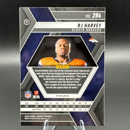 Mosaic 2025 RJ Harvey Variation RC Silver Prizm Mosaic #284