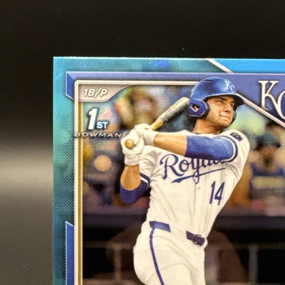 Jac Caglianone 2024 Bowman Draft Baseball 1st Chrome Sky Blue Refractor Royals