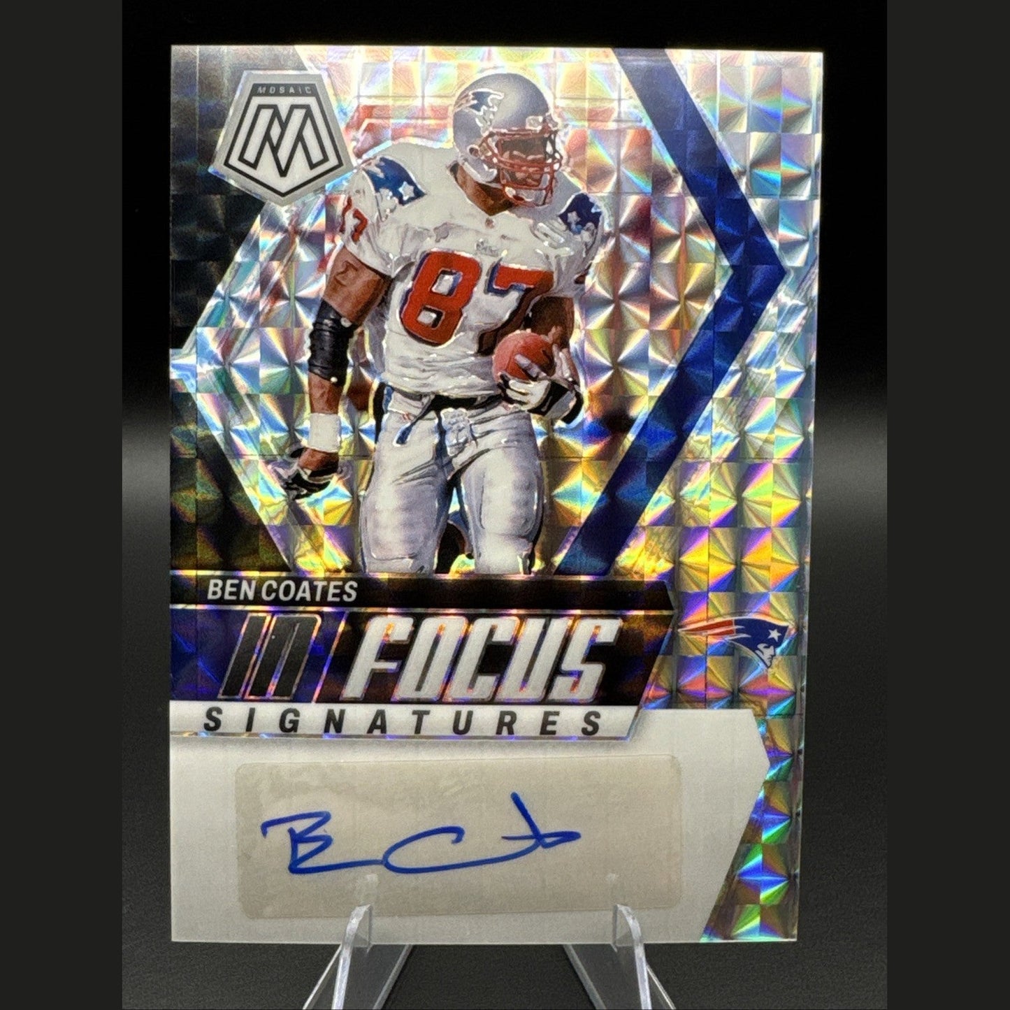 2024 Panini Mosaic - In Focus Signatures Ben Coates  (AU) New England Patriots