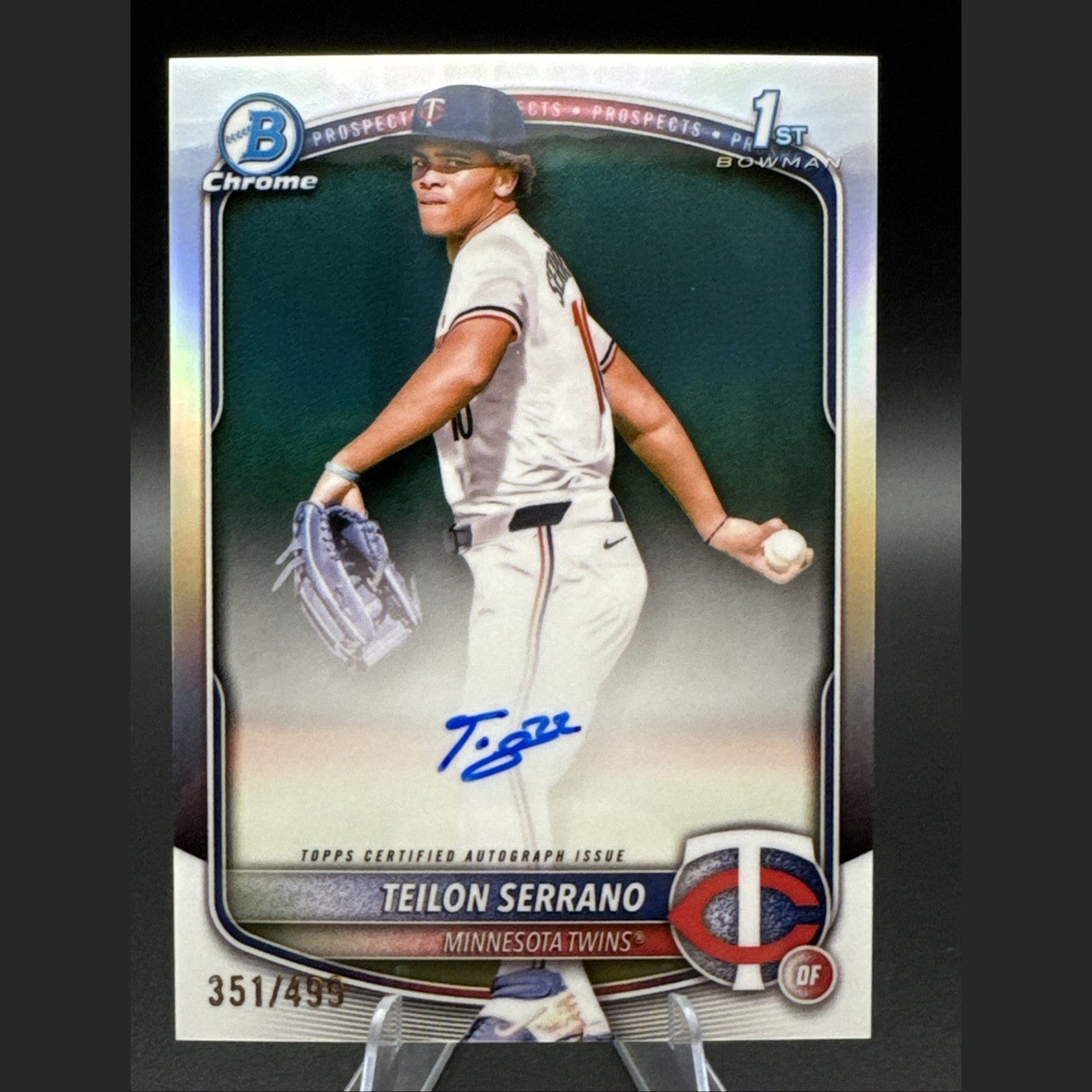 2025 Bowman Chrome Teilon Serrano Autograph 1st Prospect 351/499 #CPS-TS