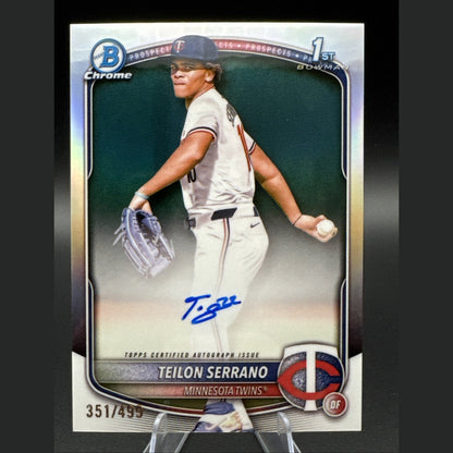 2025 Bowman Chrome Teilon Serrano Autograph 1st Prospect 351/499 #CPS-TS