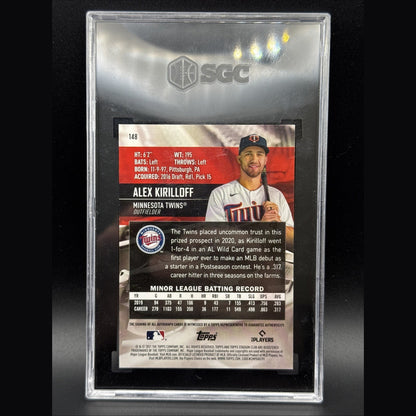 SGC 10 2021 Topps Alex Kiriloff Stadium Chrome AUTO #148 - Minnesota Twins 24/25