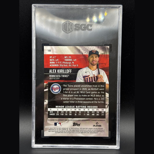 SGC 10 2021 Topps Alex Kiriloff Stadium Chrome AUTO #148 - Minnesota Twins 24/25
