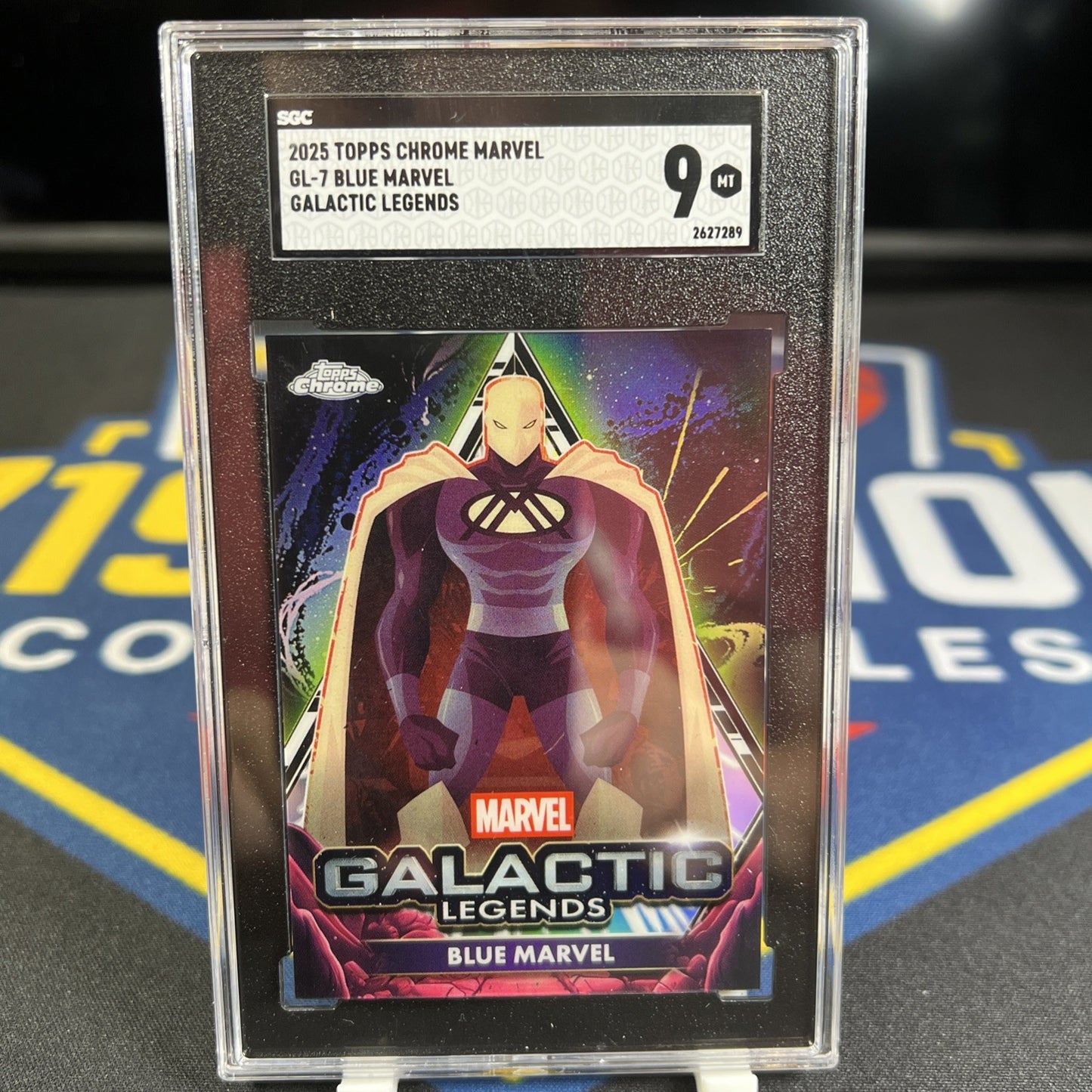 2025 Topps Chrome Marvel Blue Marvel #GL-7 Galactic Legends SSP SGC 9