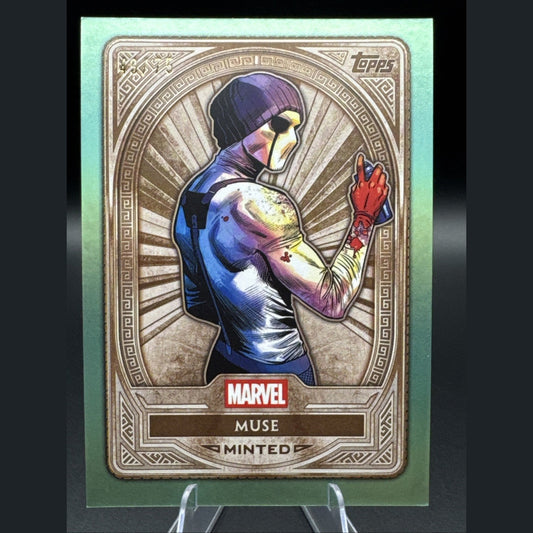 2025 Topps Marvel Minted #47 Muse Bronze Card Teal Foil /75