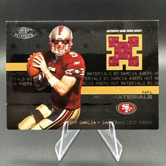 2003 Fleer Hot Prospects Hot Materials Red 93/150 Jeff Garcia #HM-JG