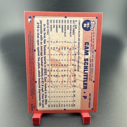 2026 Topps Series 1 - 1991 Topps Baseball Cam Schlittler #T91-86 Crackle
