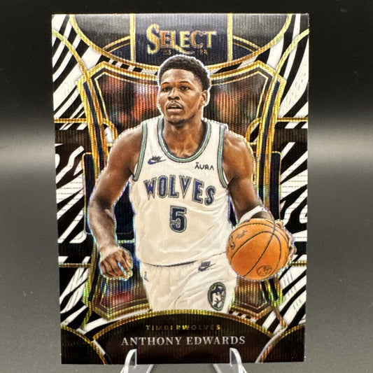 2023 Anthony Edwards Panini Select Zebra Mezzanine #364 SSP