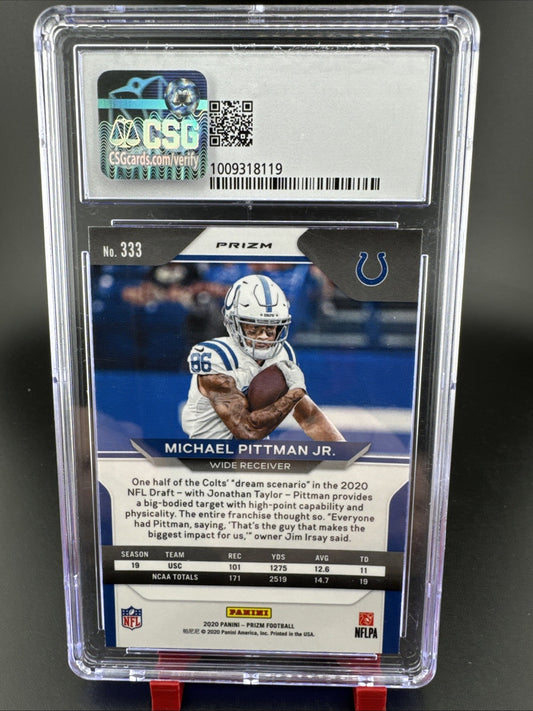 2020 Panini Prizm #333 Michael Pittman Lazer CSG 9