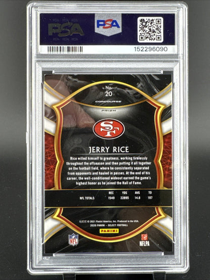 2020 Panini Select - Concourse Jerry Rice #20 Silver Prizm
