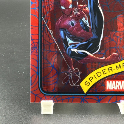 2025 Topps Chrome Marvel #101 Spider-Man Blue & Red Spider Web 61/62