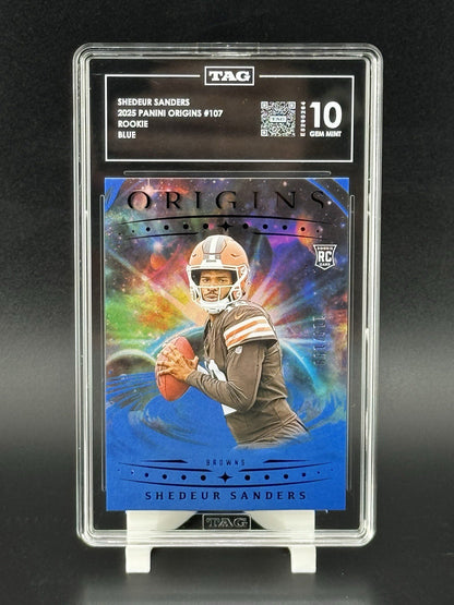 2025 Panini Origins Football Shedeur Sanders Rookie Blue #/199