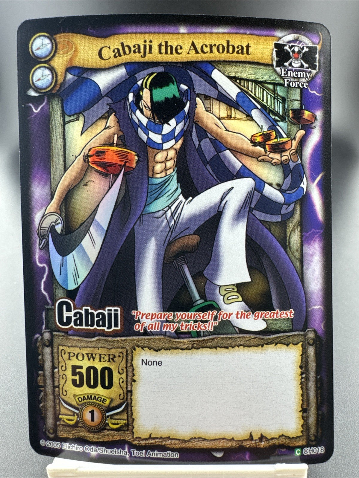 Bandai One Piece CCG Card Cabaji The Acrobat Holo The Quest Begins Vintage 2005